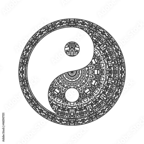 Yin Yang Symbol - Vector Sign