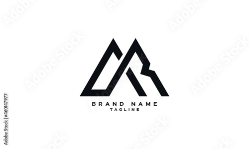MR, RM, Abstract initial monogram letter alphabet logo design