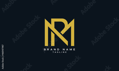 MR, RM, Abstract initial monogram letter alphabet logo design