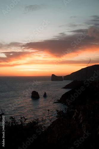 sunset over the sea