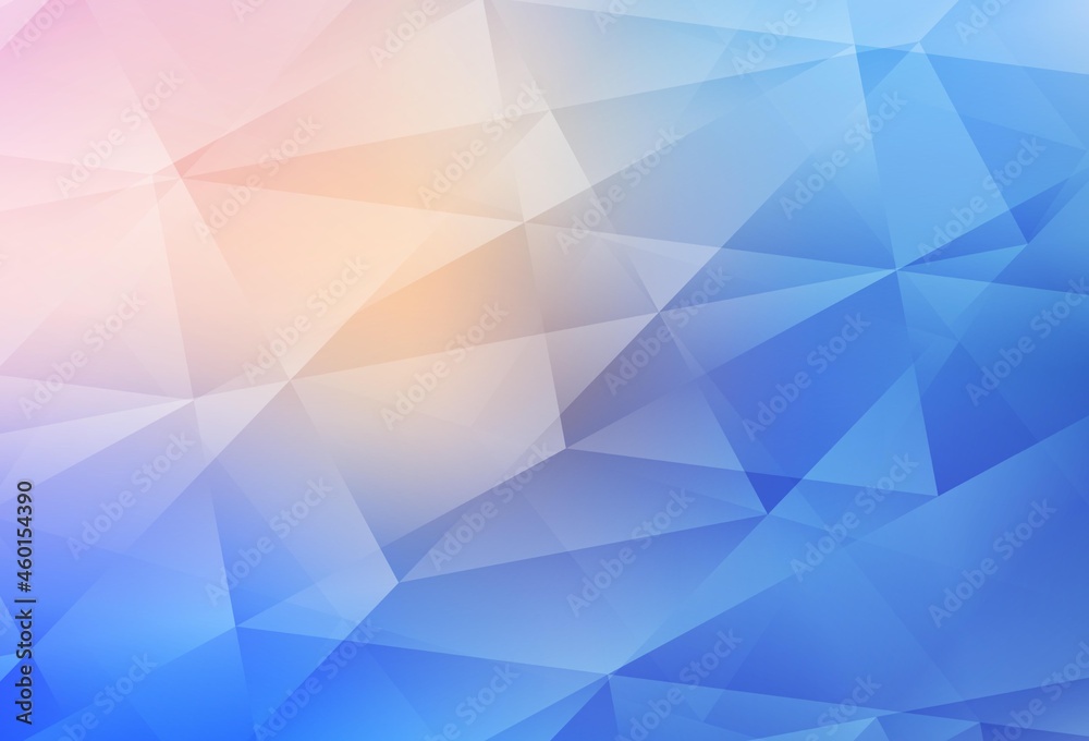 Obraz premium Light Pink, Blue vector low poly background.