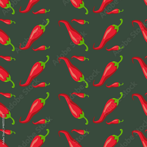  Red bell pepper background, seamless modern pattern for your print. EPS