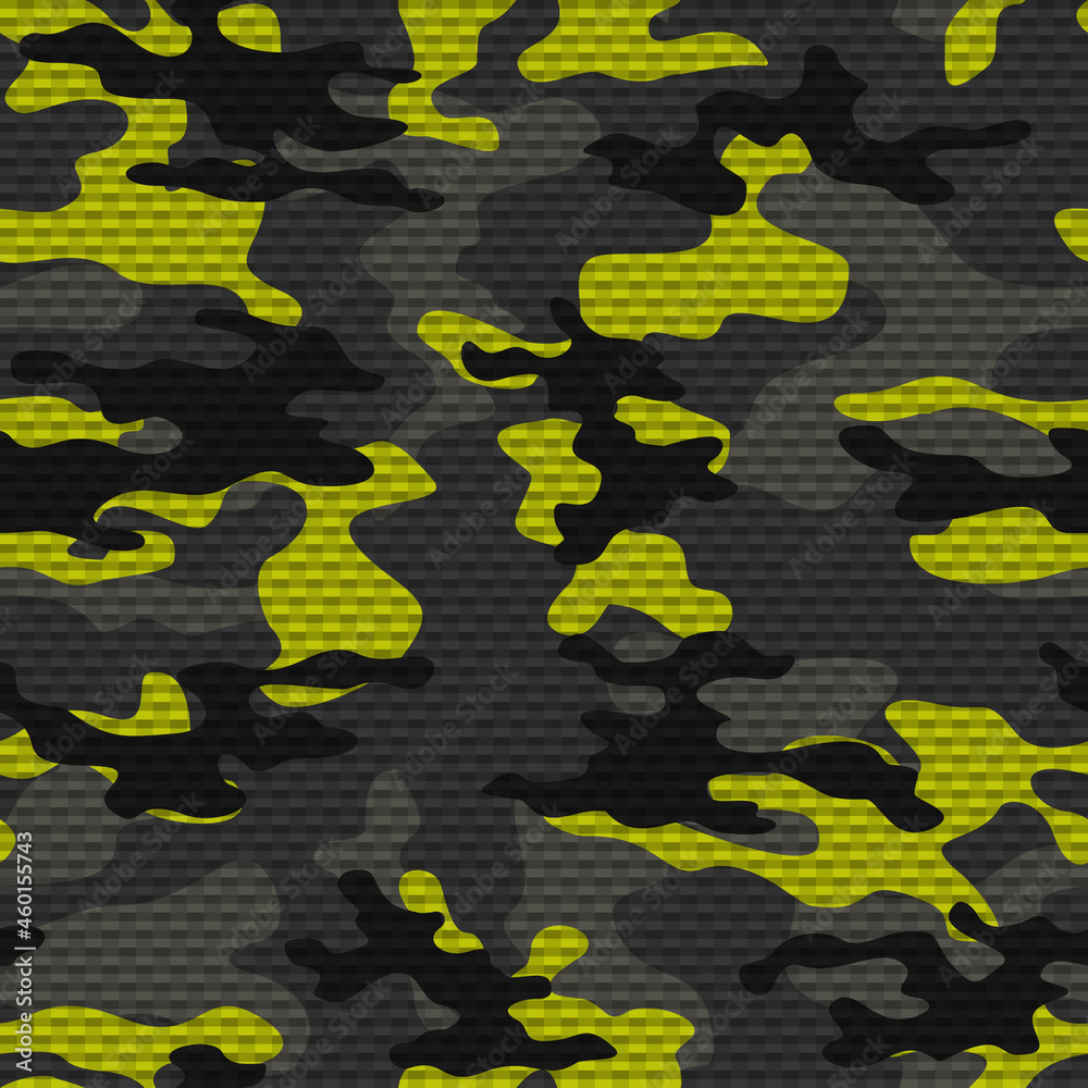 Naklejka premium Trendy camouflage vector 3d background, modern pattern for printing. Army texture.