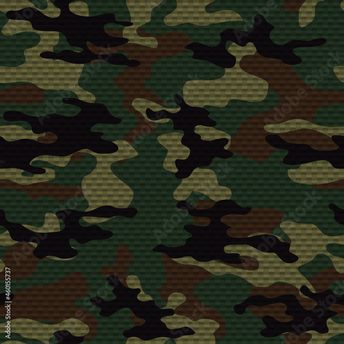 Army camo pattern seamless vector, blocks background. New modern print.
