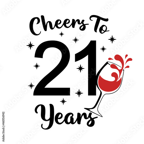 Cheers To 21 Years, 21th Birthday twenty one Birthday, cute birthday party sign