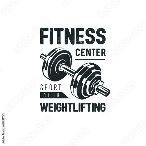 Fitness and weightlifting logo.