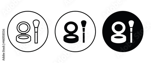 Beauty cosmetic, make up icon, Powder icon button, vector, sign, symbol, logo, illustration, editable stroke, flat design style isolated on white