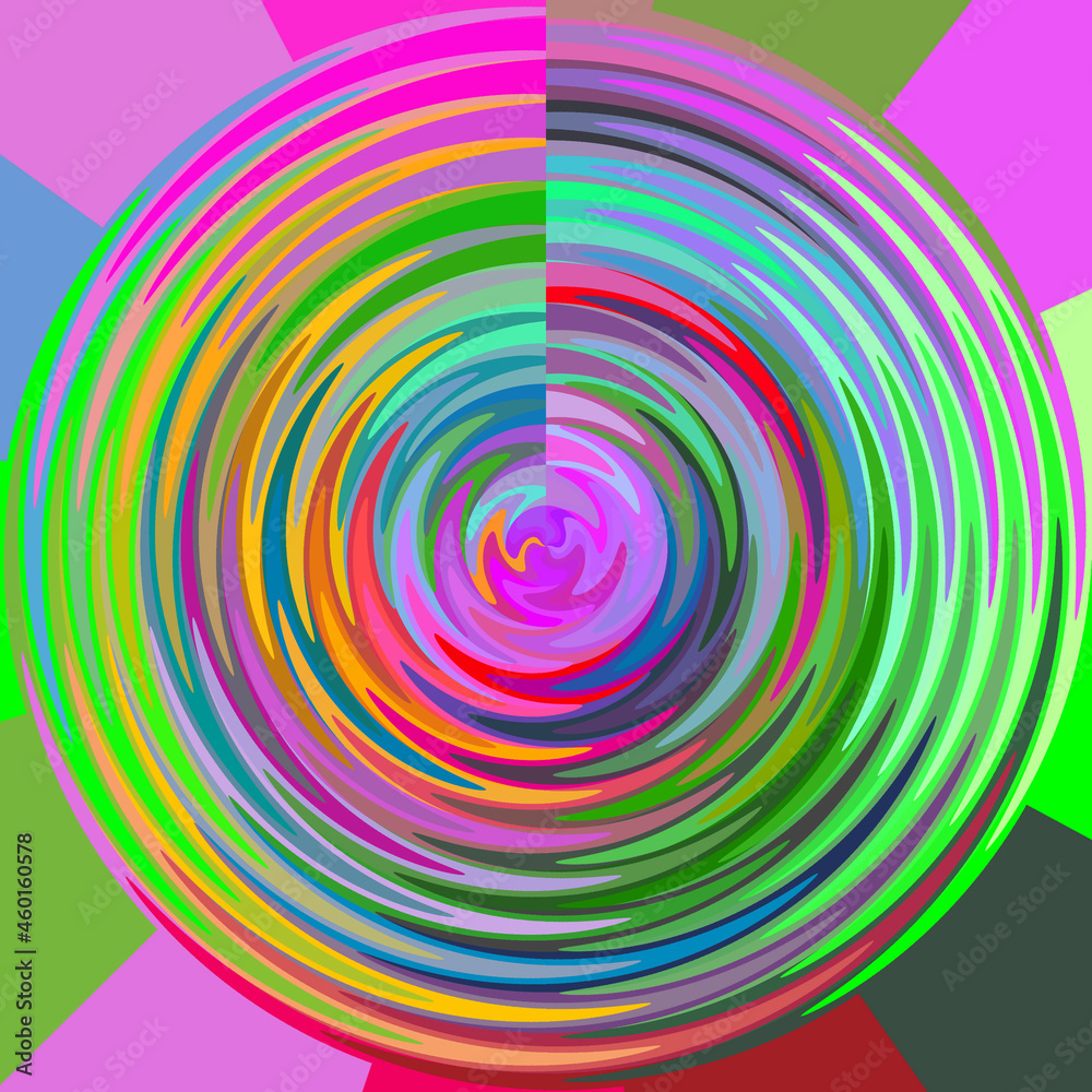 Pink green circular abstract background with circles Pink green circular abstract background with circles