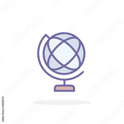 Globe icon in filled outline style.