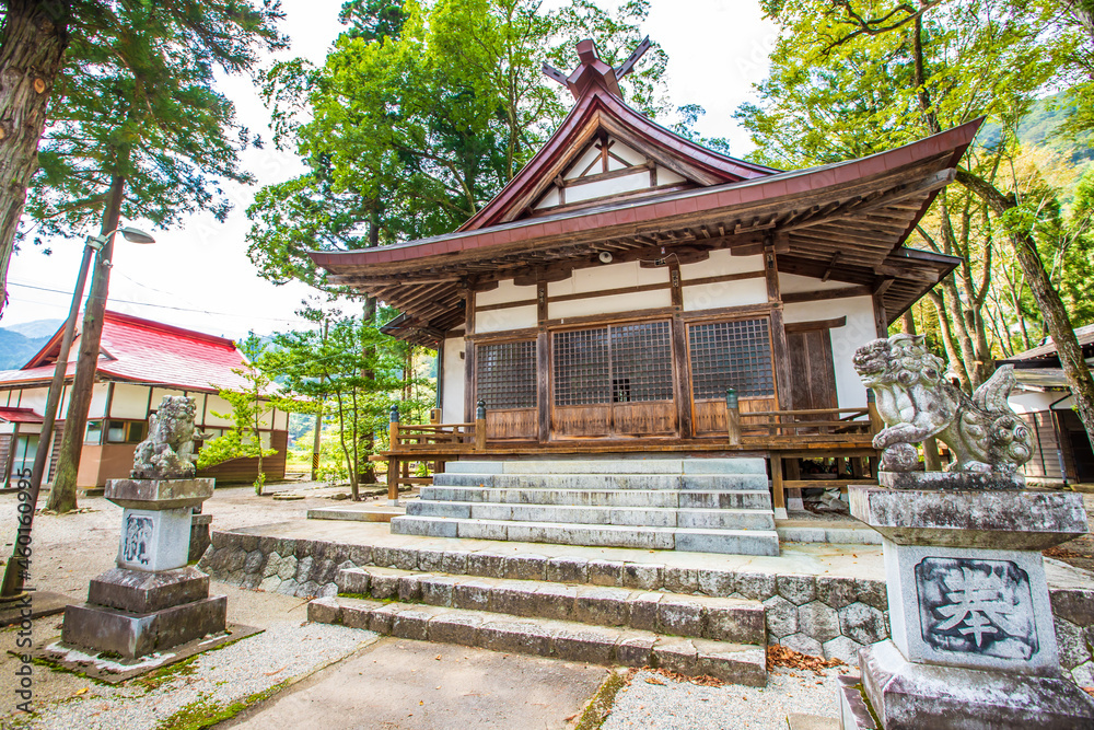 岐阜県白川郷 飯島八幡神社社殿 岐阜県白川郷 飯島八幡神社社殿