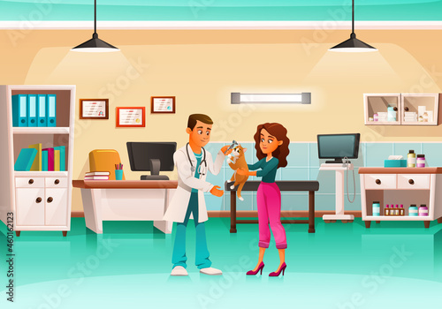 Veterinary Clinic Cartoon Image