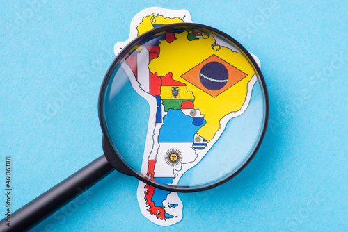 Fotografi Concept of studying South America Continent