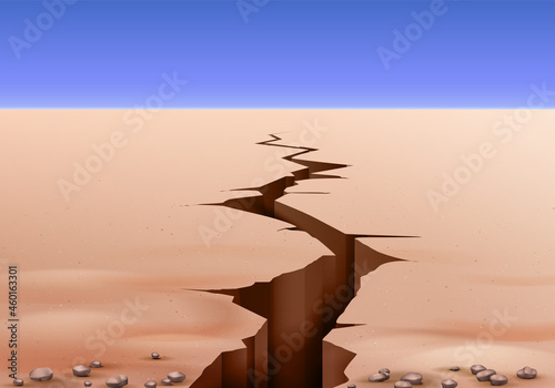 Desert Landscape Crack Composition