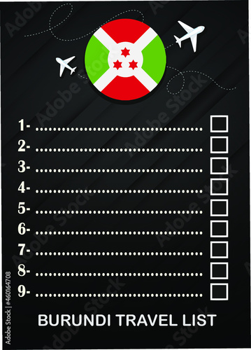Burundi travel list brochure 