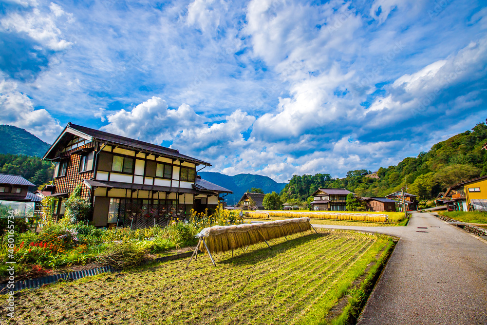 岐阜県白川郷　秋の風景