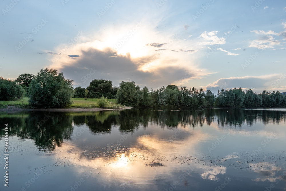 Lake in village Hohenrode in Germany