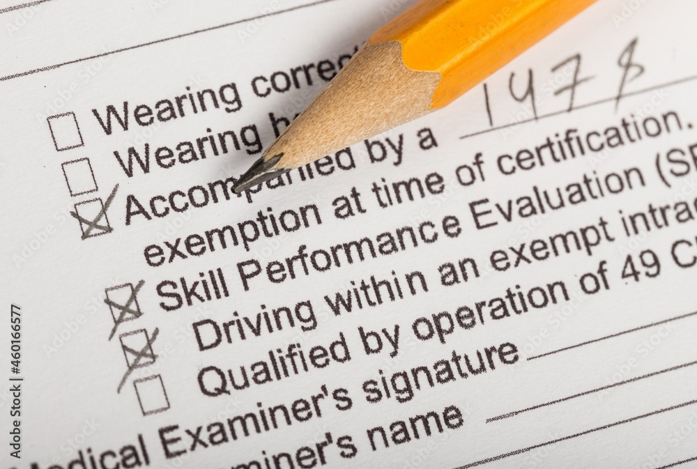 Fototapeta premium Pencil Lying on the Test