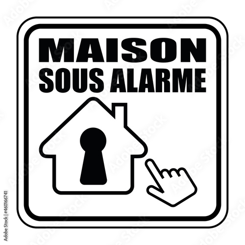 Logo maison sous alarme.