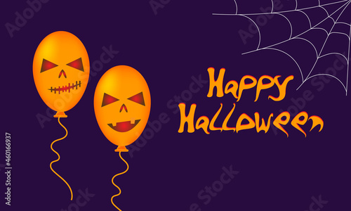 Halloween Background, Hanging Flat Skull Greeting Card