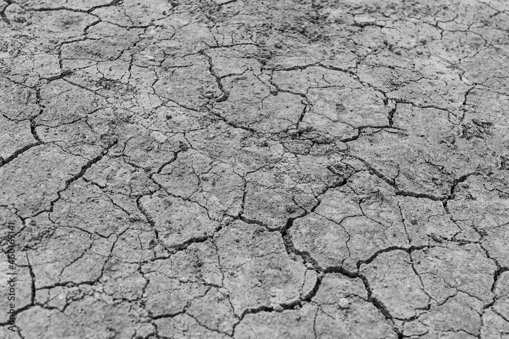 Cracks in the ground in desert