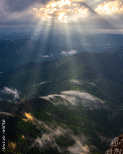 Fagaras mountains from Piatra Craiului in Romania © jamexnik