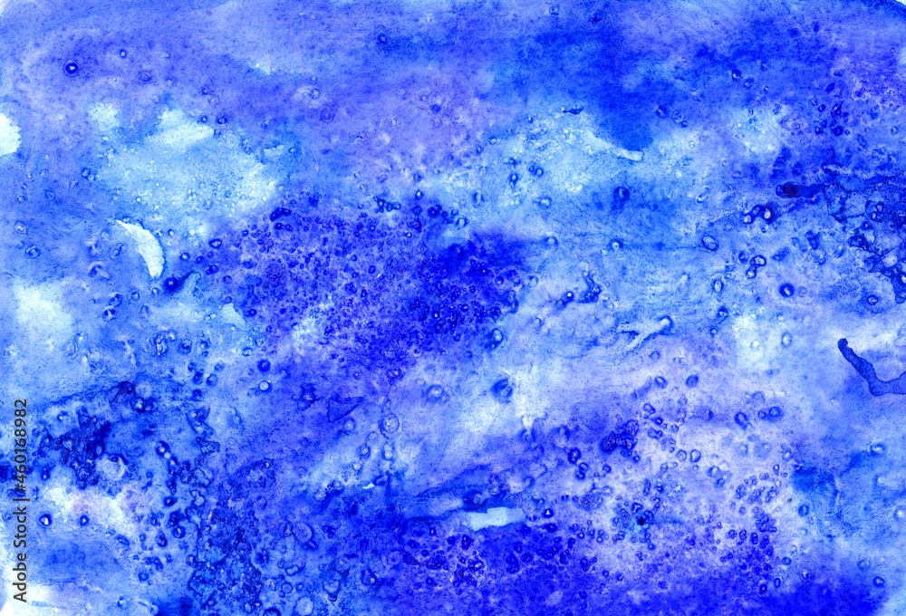 blue watercolor background with texture and drops blue watercolor background with texture and drops