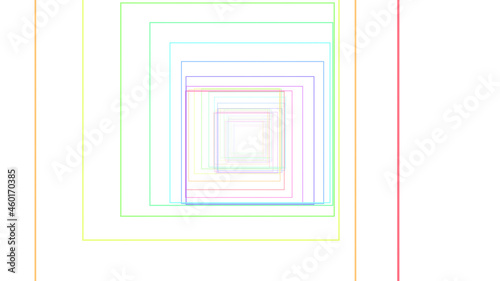 Tube Neon lines rainbow colored 3D illustration background
