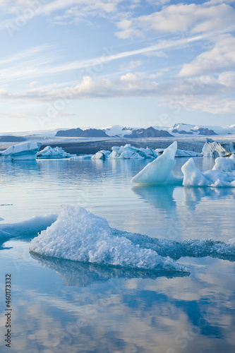 Iceland, Icebergs on glacial lake Jokulsarlon photo