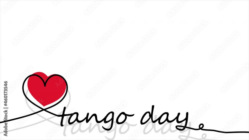 Heart with the word tango, art video illustration. Heart with the word tango, art video illustration.