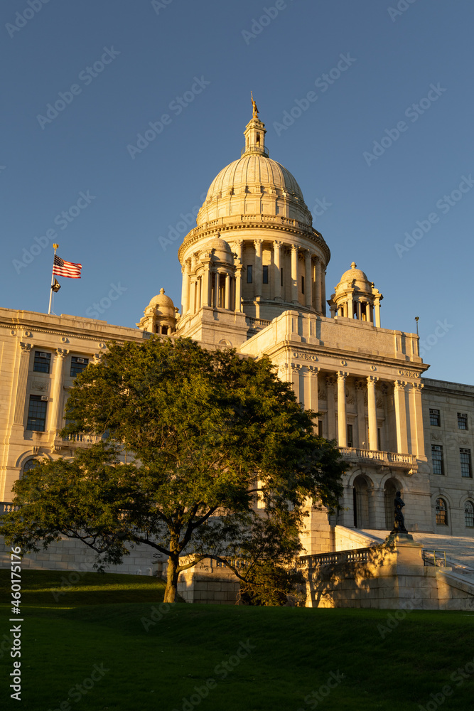 Obraz premium Rhode Island State House at golden hour