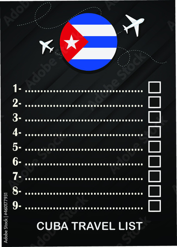 Cuba travel list brochure 