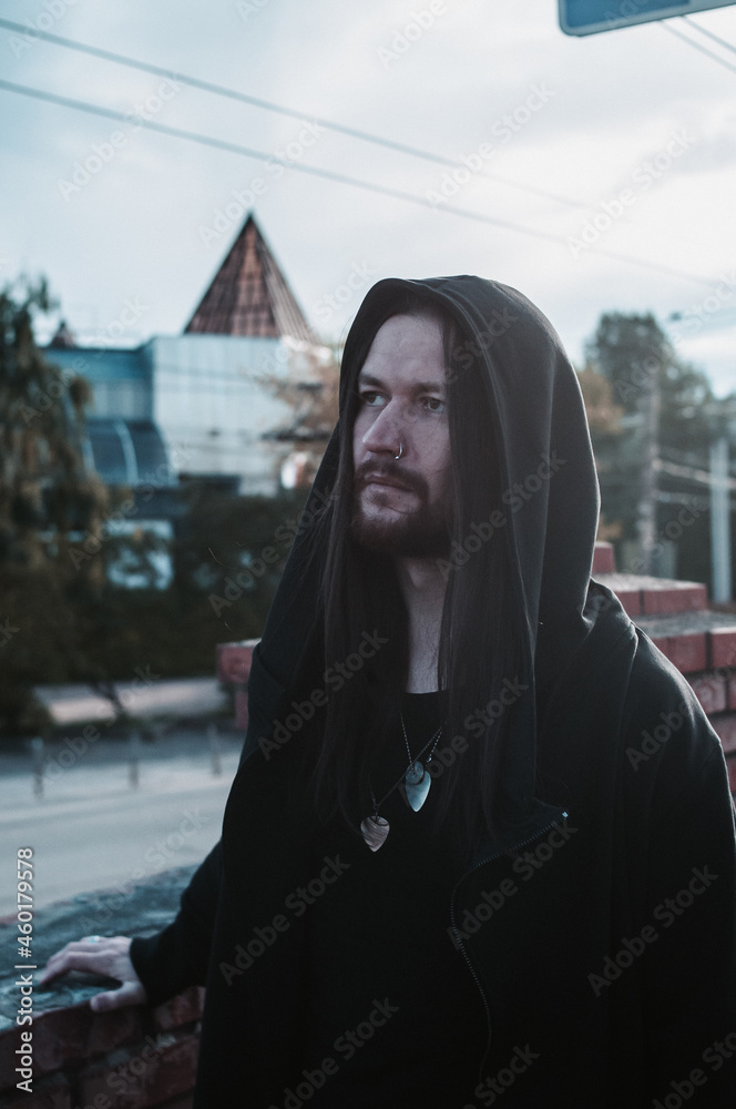 Fototapeta premium person in a hood
