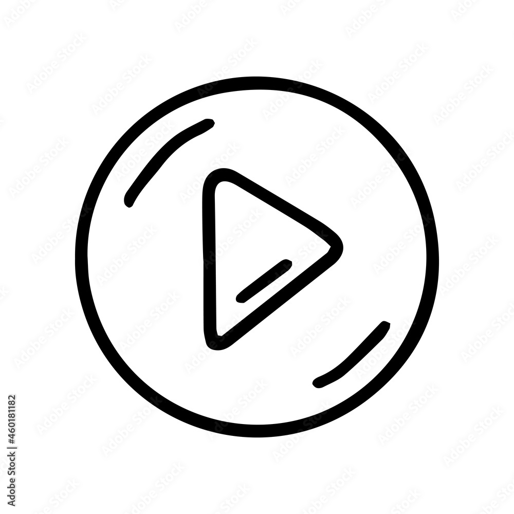play button line vector doodle simple icon play button line vector doodle simple icon