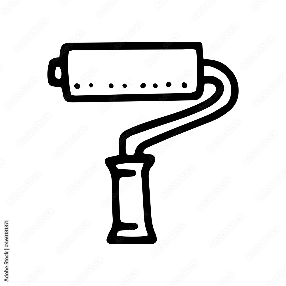 paint roller line vector doodle simple icon paint roller line vector doodle simple icon