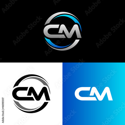 CM Letter Initial Logo Design Template Vector Illustration