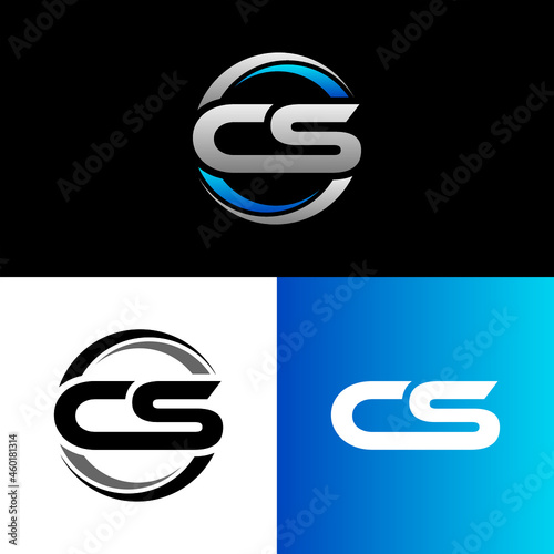 CS Letter Initial Logo Design Template Vector Illustration