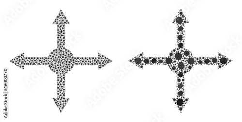 Vector coronavirus mosaic expand created for pharmacy wallpapers. Mosaic expand is based on icon and it is constructed of biological hazard covid-2019 infection parts.