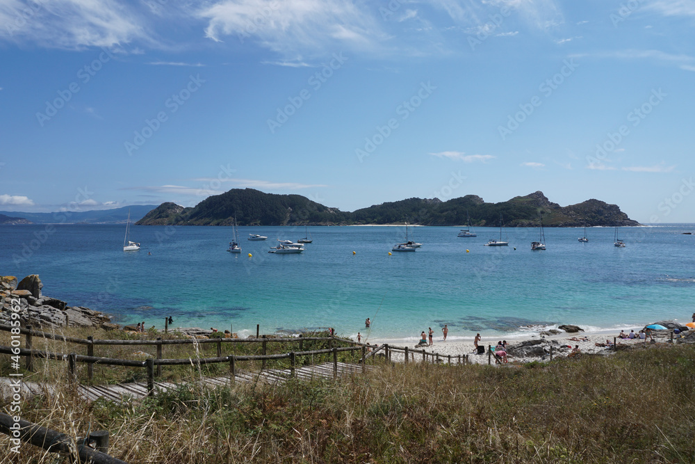 view of the beach in cies islands