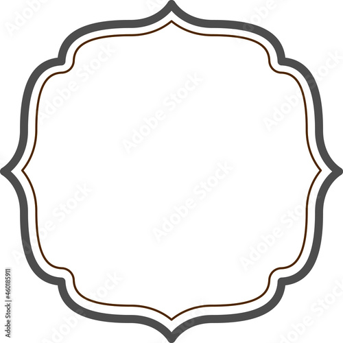 Vintage frame design with white background  