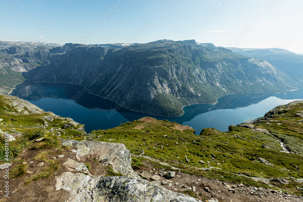 Beautiful Ringedalsvatnet Lake, Vestland county, Norway