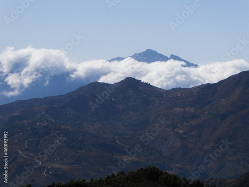 mountains and clouds