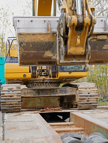 On the construction site new building area live on the Saale