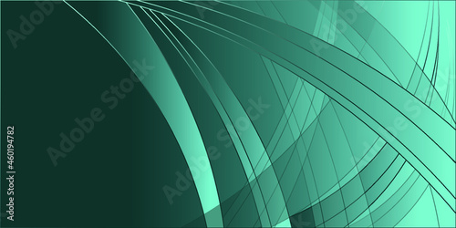 Abstract Green Background With Lines