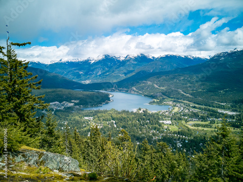 landscape with lake and mountains. Billy Epic climb overlooking Whistler Copyright Anthony Butt 2021