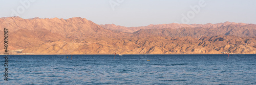 The view of Jordan from Eilat Israel across the Red Sea
 photo