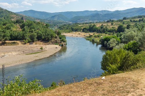 Arda River meander near town of Madzharovo  Bulgaria