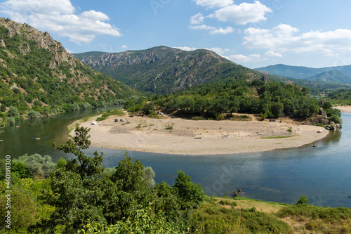 Arda River meander near town of Madzharovo, Bulgaria