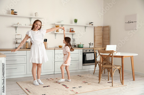 Young woman and her little ...