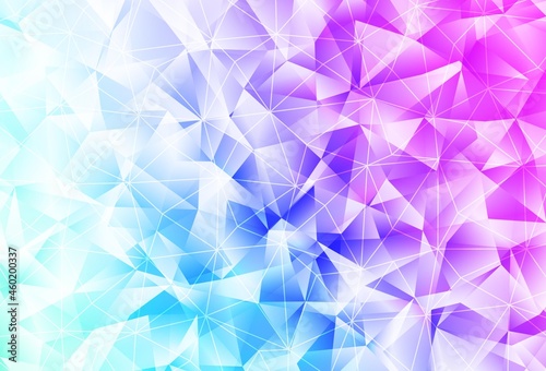 Light Pink, Blue vector background with polygonal style.