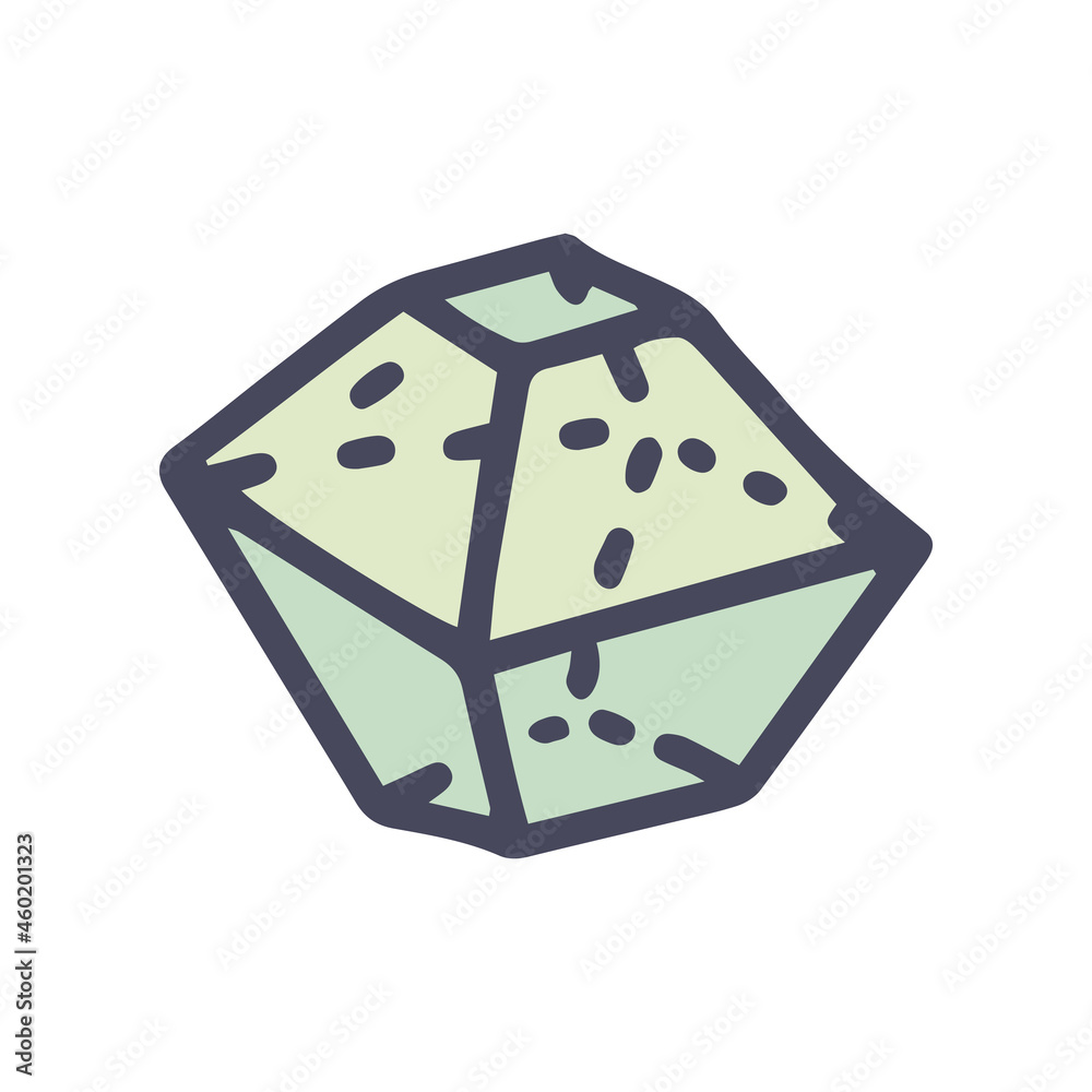 truncated octahedron color vector doodle simple icon
